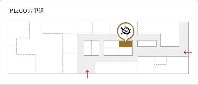 亀井堂総本店　六甲道店の地図